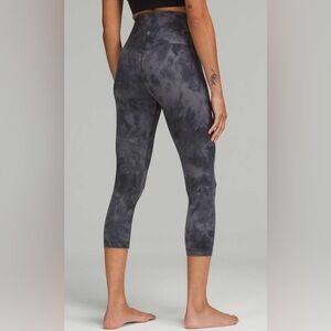 Lululemon Align High Rise Crop 21” Diamond Dye Pitch Grey Graphite Grey Size 4